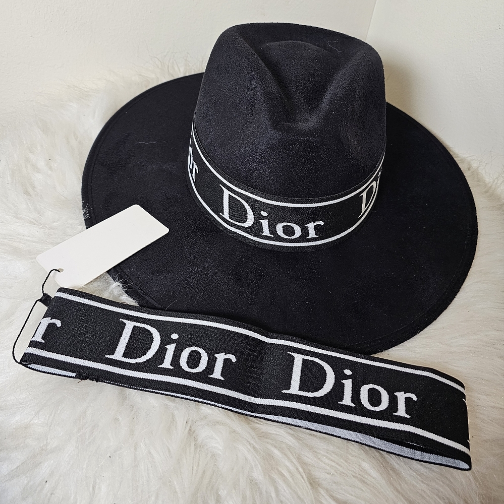 Wide Brim FEDORA Hat XL w/ BAND ACCESSORY